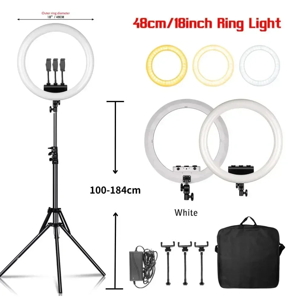 OHMORA Ring Light LED Selfie Video Lamp