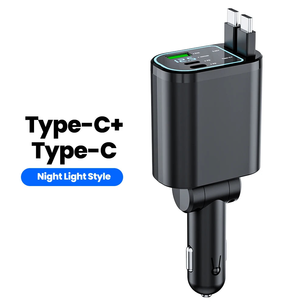 OHMORA Retractable Car Charging USB