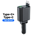 OHMORA Retractable Car Charging USB