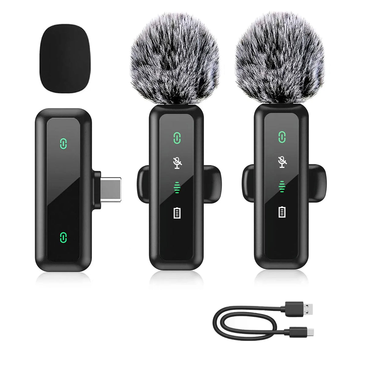 OHMORA Lavalier Microphone – Wireless Clip-On Mic for iPhone, Android & Laptop