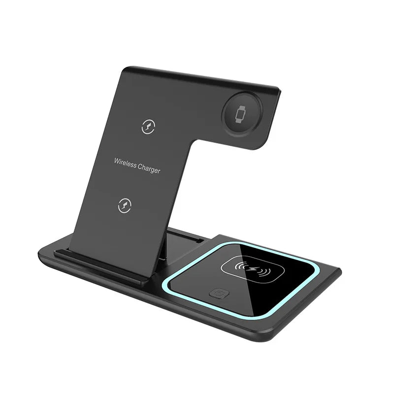 OHMORA 15W 3-in-1 Wireless Charging Station — iPhone, Apple Watch & AirPods