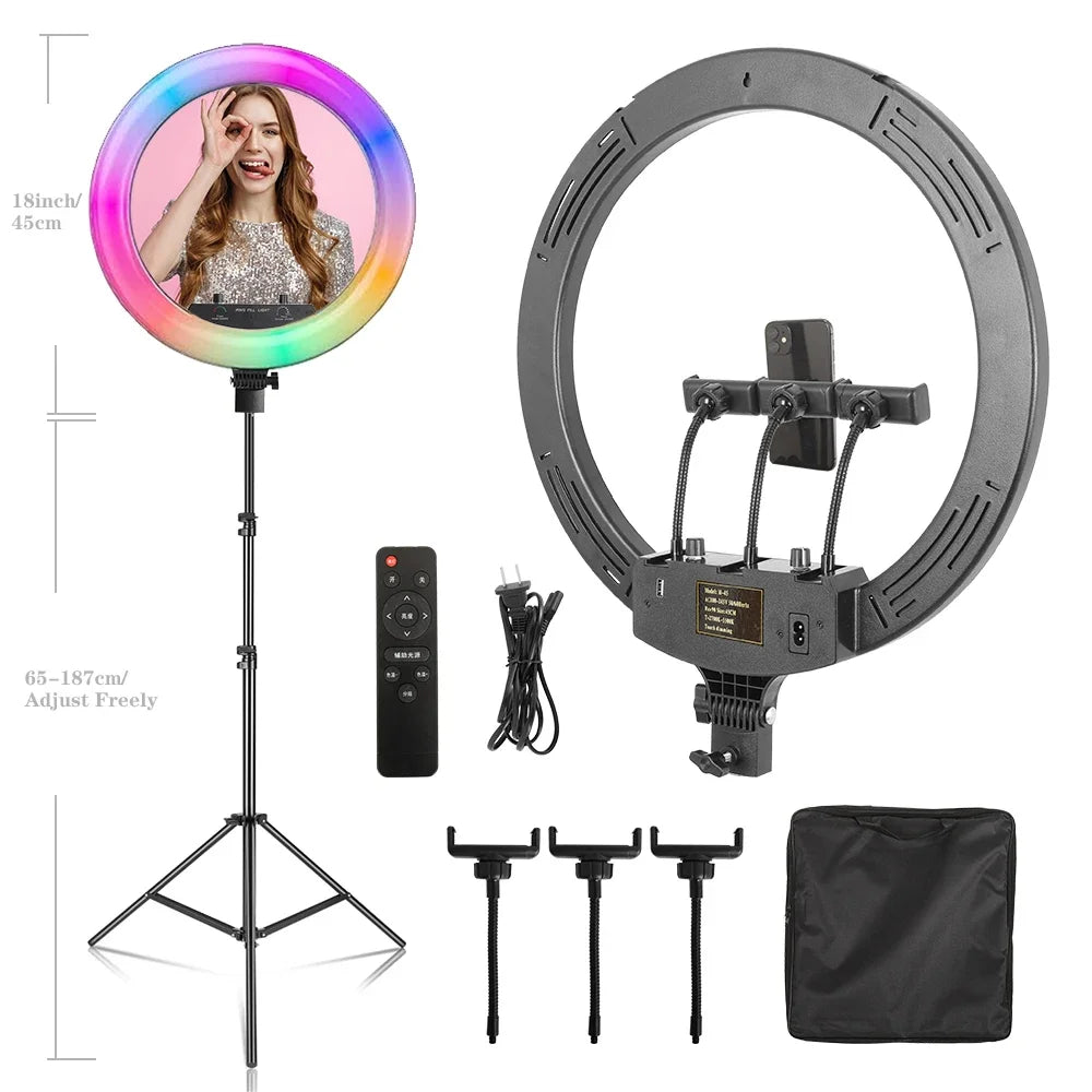 OHMORA Ring Light LED Selfie Video Lamp