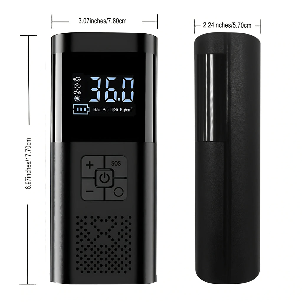 OHMORA Portable Air Compressor — 150PSI Cordless Tire Inflator with Digital Gauge