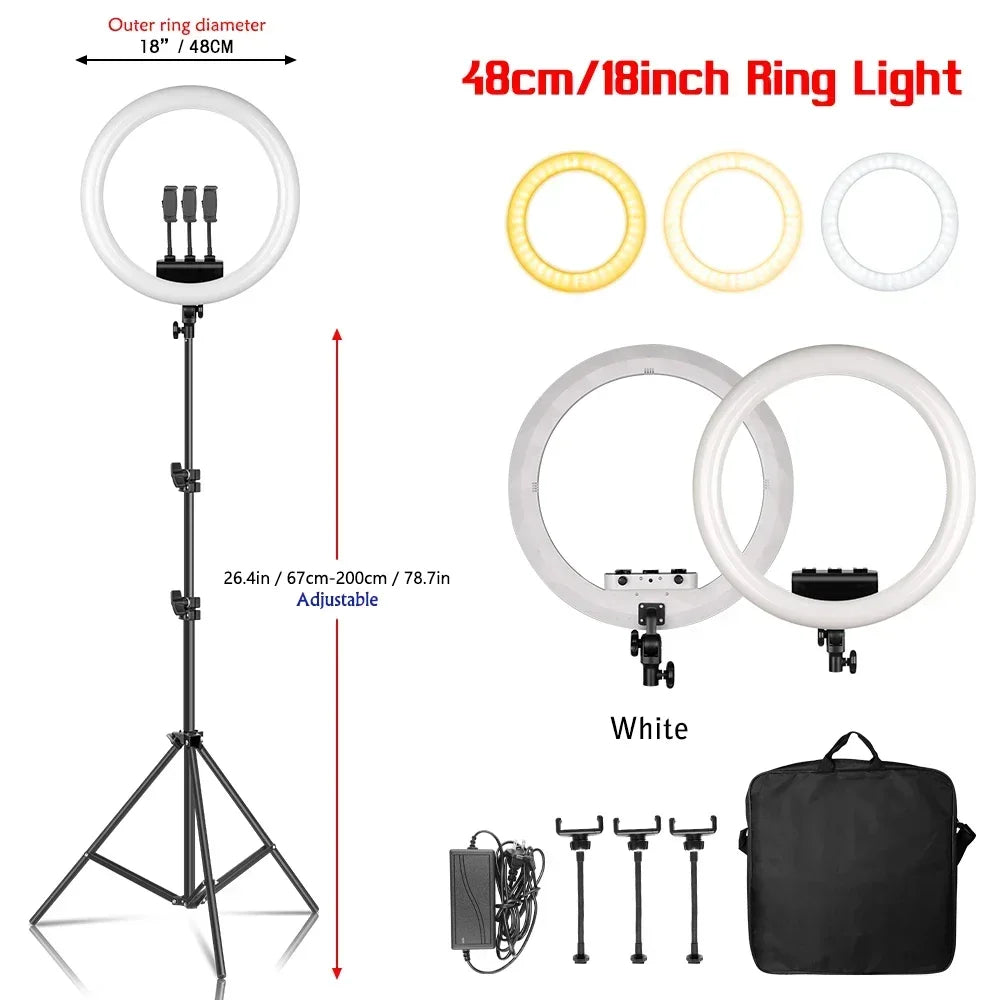 OHMORA Ring Light LED Selfie Video Lamp