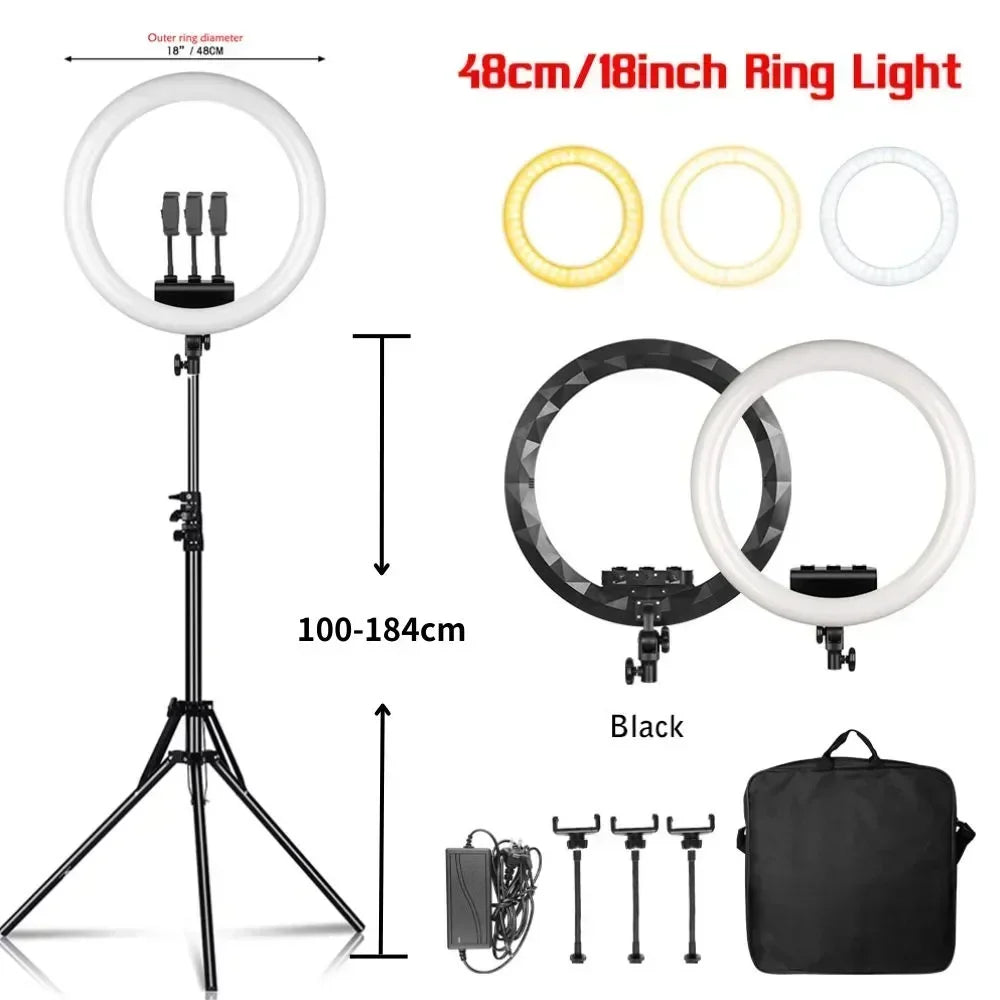 OHMORA Ring Light LED Selfie Video Lamp