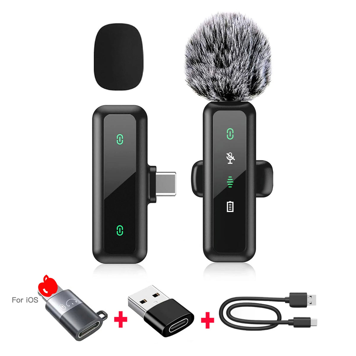 OHMORA Lavalier Microphone – Wireless Clip-On Mic for iPhone, Android & Laptop