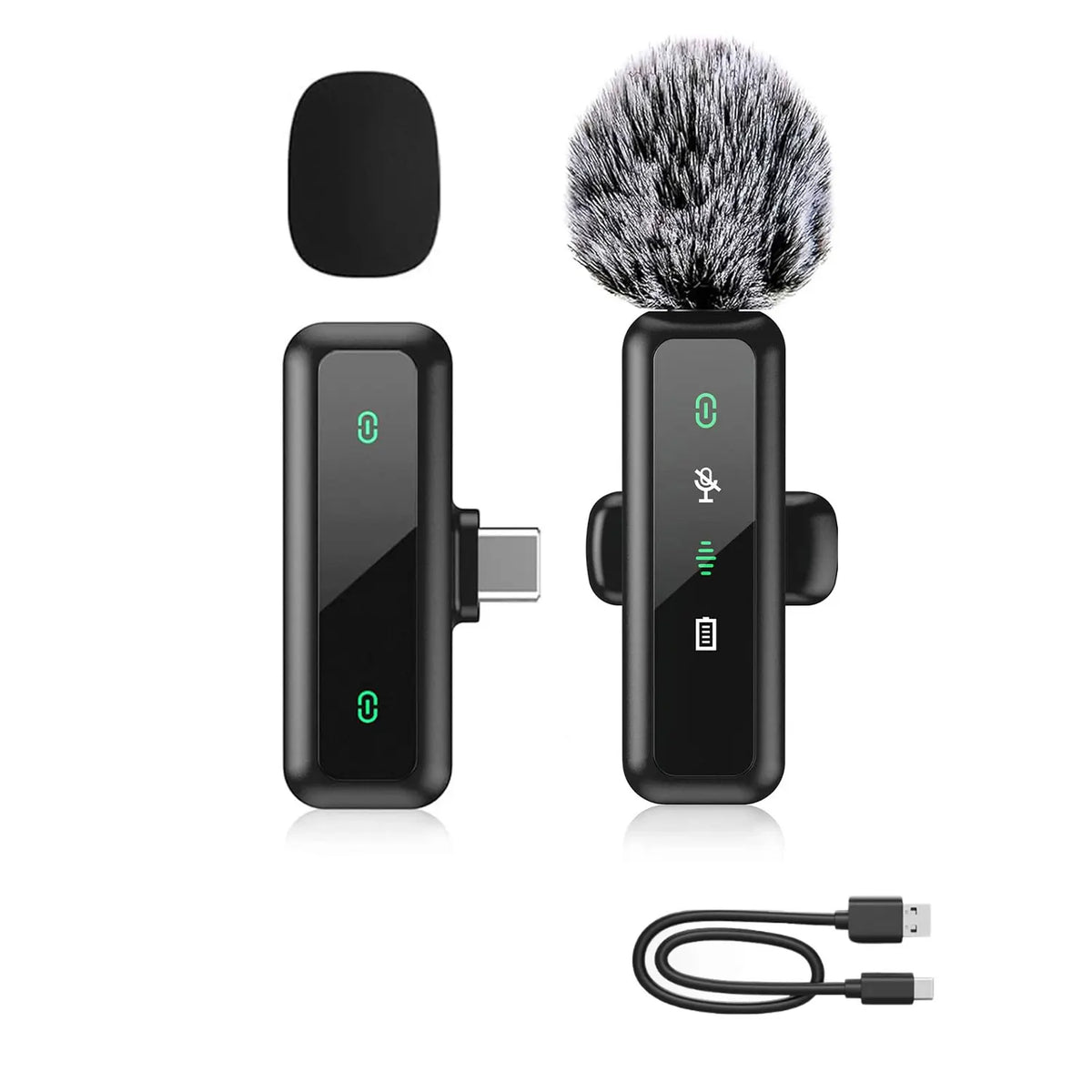 OHMORA Lavalier Microphone – Wireless Clip-On Mic for iPhone, Android & Laptop