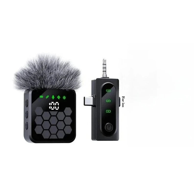 Wireless Lavalier Microphone for Camera,iPhone,Android,Video Recording Microphone Noise Reverb Sound Podcast Reduction Clip Mic