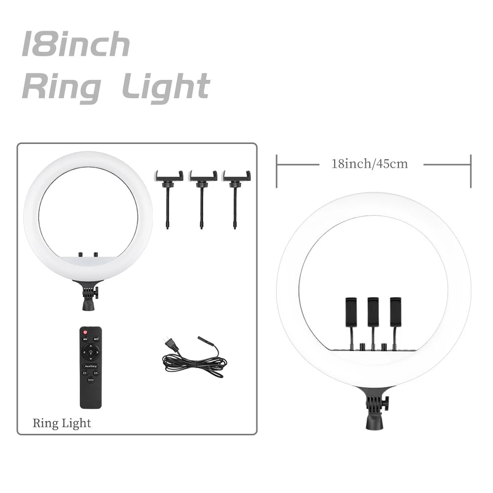 OHMORA Ring Light LED Selfie Video Lamp
